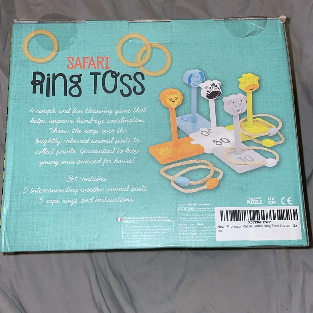 NWT Professor Puzzle Safari Ring Toss Garden Game